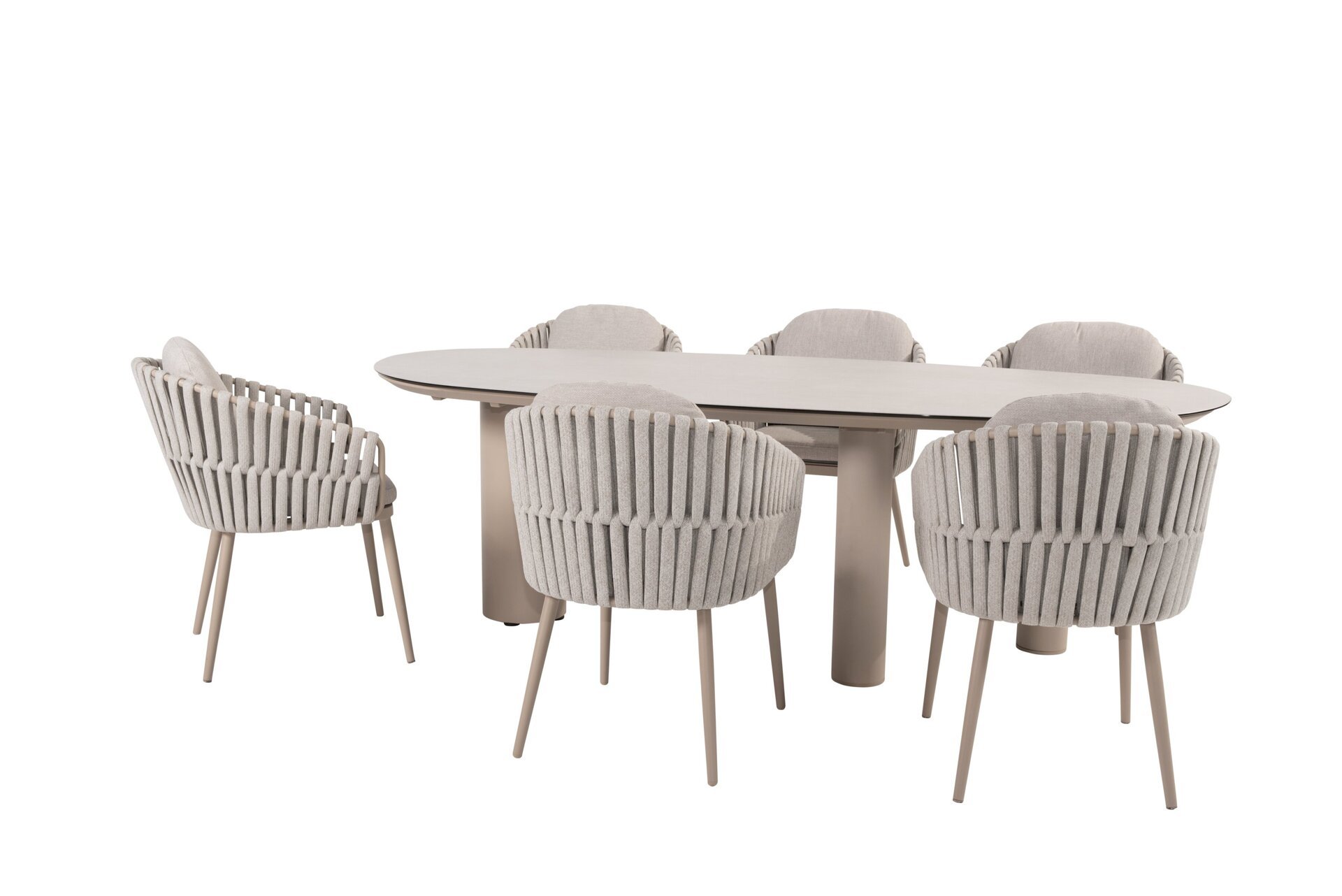 91515-91856-91857_ Eva dining set latte with Denia dining table Latte with Mango shape top ceramic print 240 x 110 cm 03.jpg