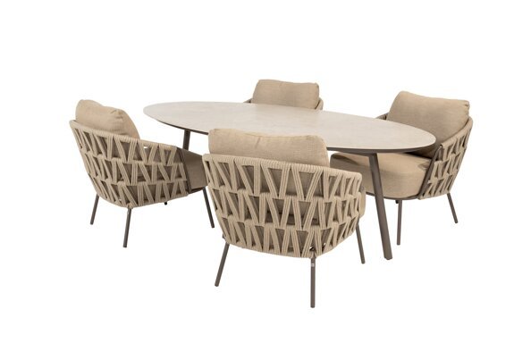 91733-214420_Mallorca low dining set terre with Salute low dining table ceramic ellips terre 220 x 105 x 69 cm.jpg