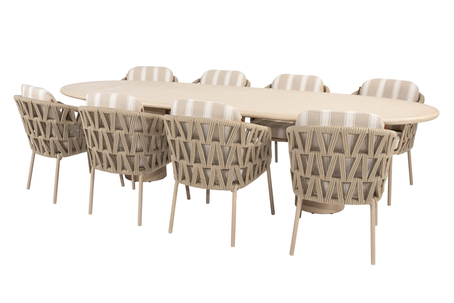 17229-17228-214422_Beverly dining set latte with Hampton oval dining table 300 x 110 cm 01.jpg