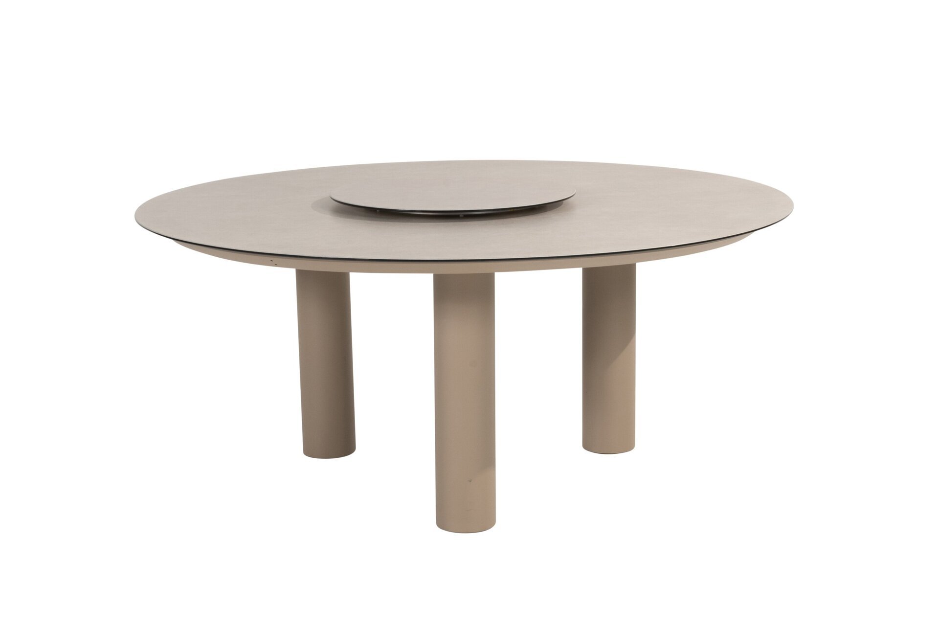 91644-91657_ Donato low dining table 160cm ceramic print Latte with Lazy Susan 02.jpg
