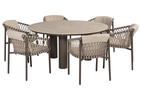 17071-17116-17117_ Allora dining set Terre with Arizona dining table ceramic top 160cm 02.jpg