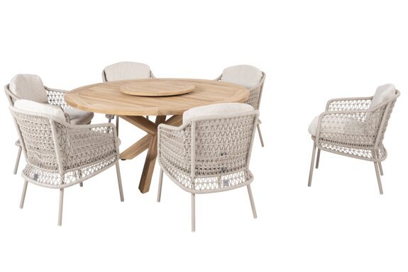 213935-91306-91419-91309_ Puccini dining set with Prado table teak 160cm and lazy susan 01.jpg