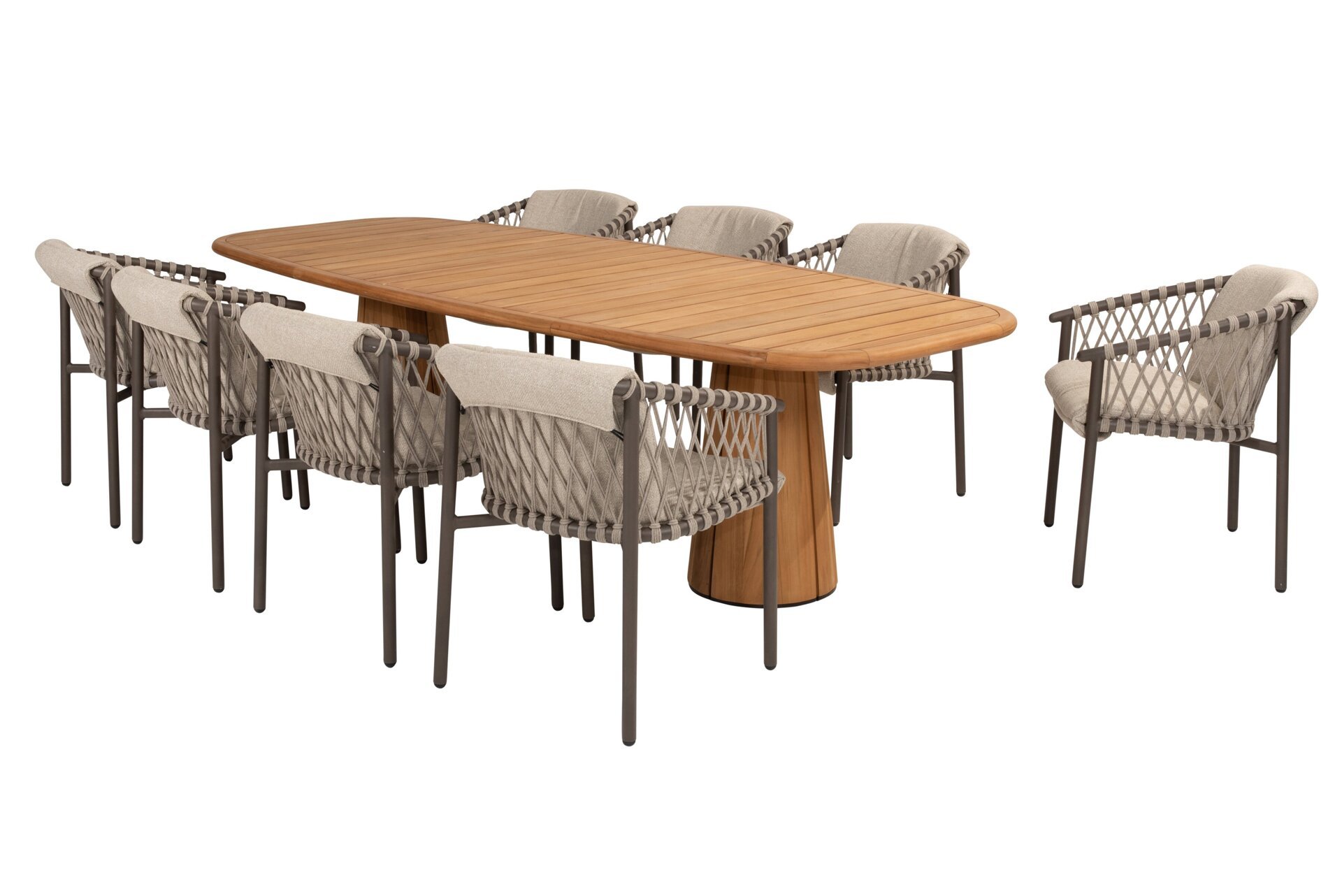 17071-91616-91667_ Allora dining set Terre with Capri barrel shape table teak 280x110cm 01.jpg