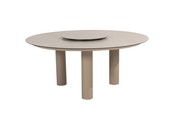 91644-91657_ Donato low dining table 160cm ceramic print Latte with Lazy Susan 02.jpg
