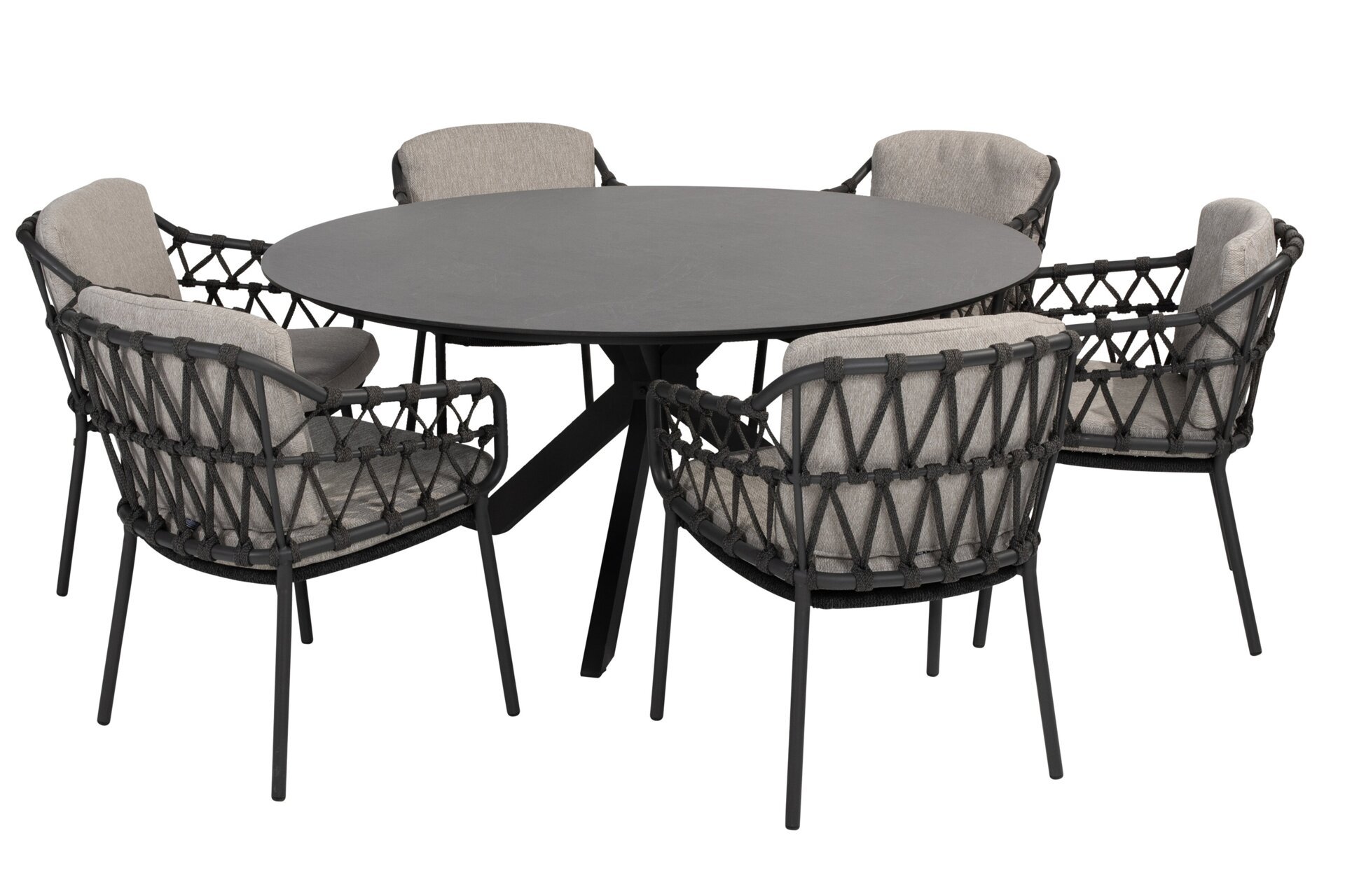 213890-17107-17108_ Calpi dining set with Locarno dining table 160cm HPL slate anthracite 01.jpg