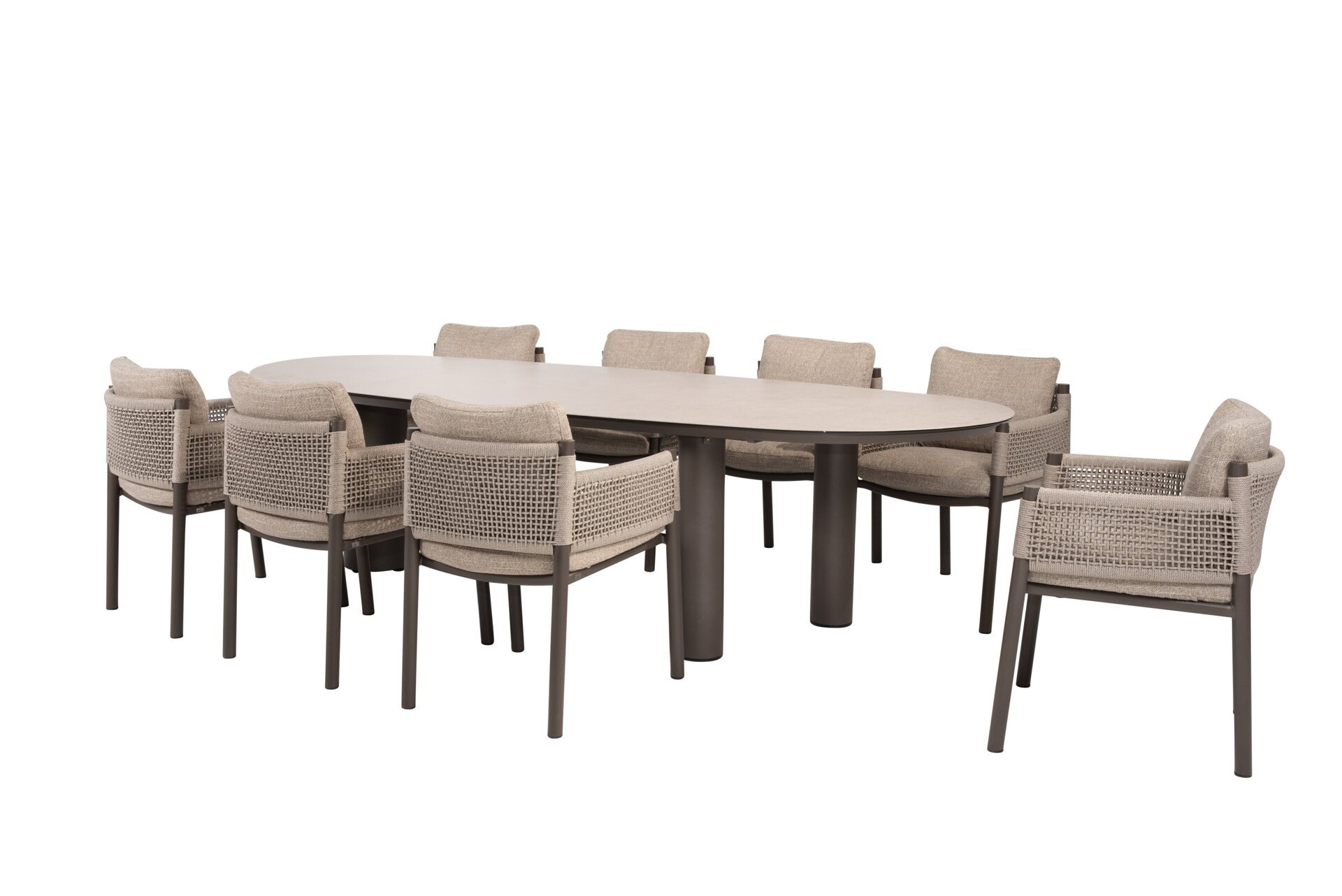 17213-91845-91859_Savanne dining set terre with Denia mango dining table printed ceramic 290x110cm terre legs 02.jpg