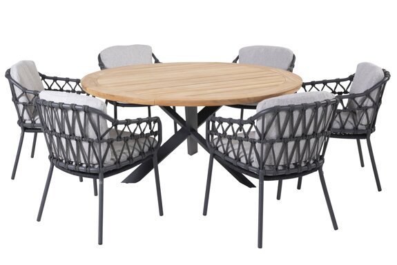 213890-91306-91307_ Calpi dining set with Prado table 160cm 01.jpg