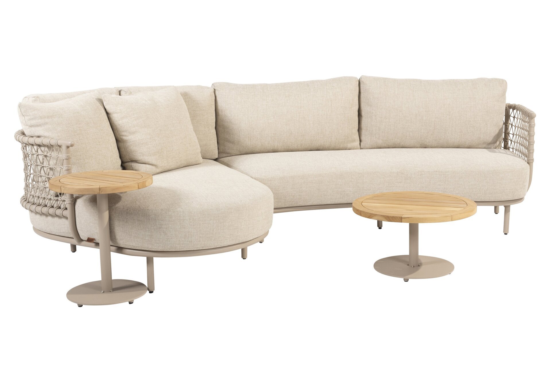 214041-214042-214060-214061_ Sardinia chaise lounge living sofa with Volta coffeetable 60cm and sidetable Latte _ 01.jpg