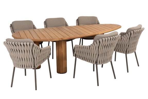 214115-91618-91669_ Montera dining set with Corsica pebble shape table teak 01.jpg