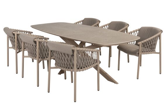 17070-213935-91601-91602_ Allora dining set Latte with Prado barrel dining table 240x105cm 01.jpg