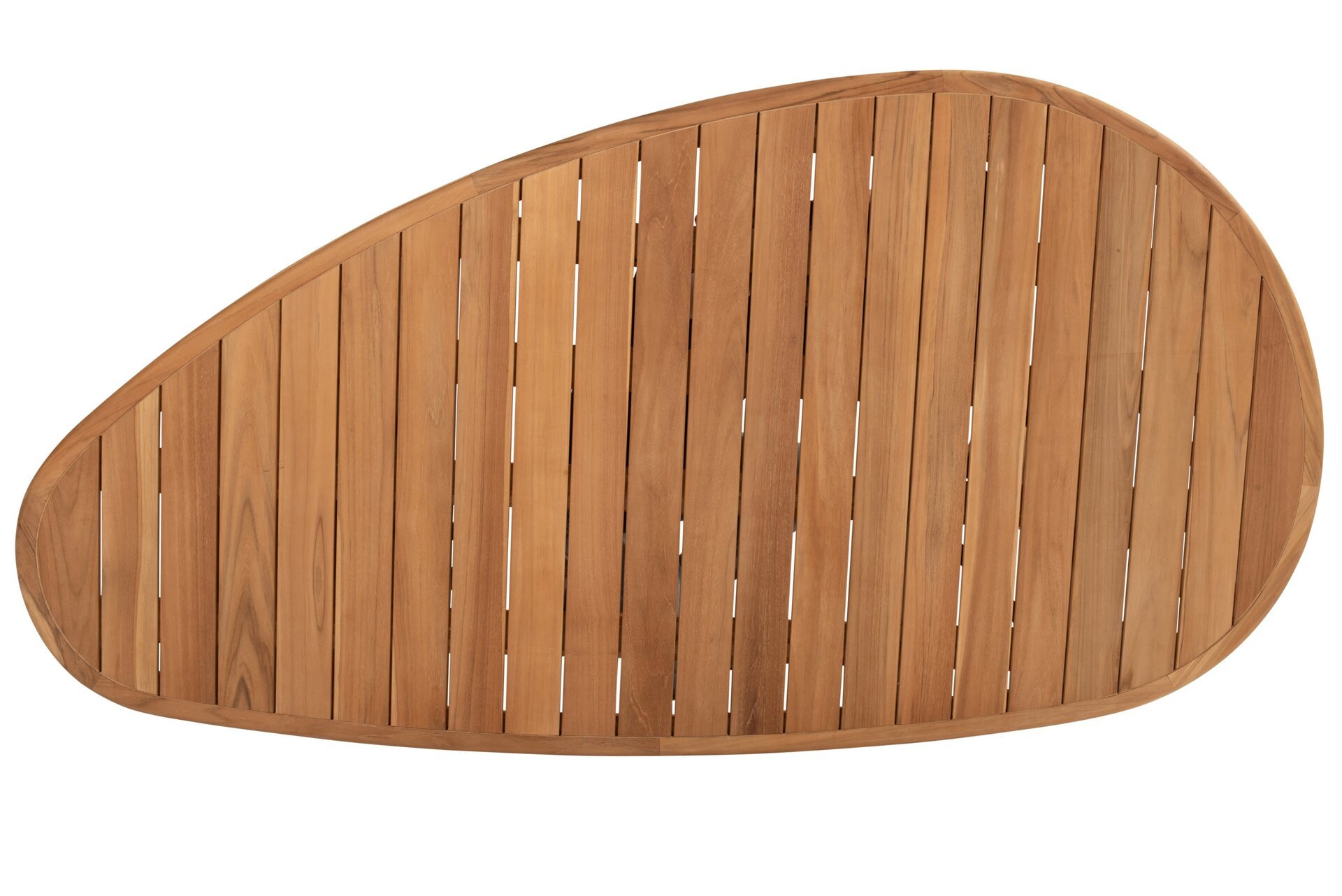 Corsica pebble shape table Teak 240x130cm top view 01.jpg