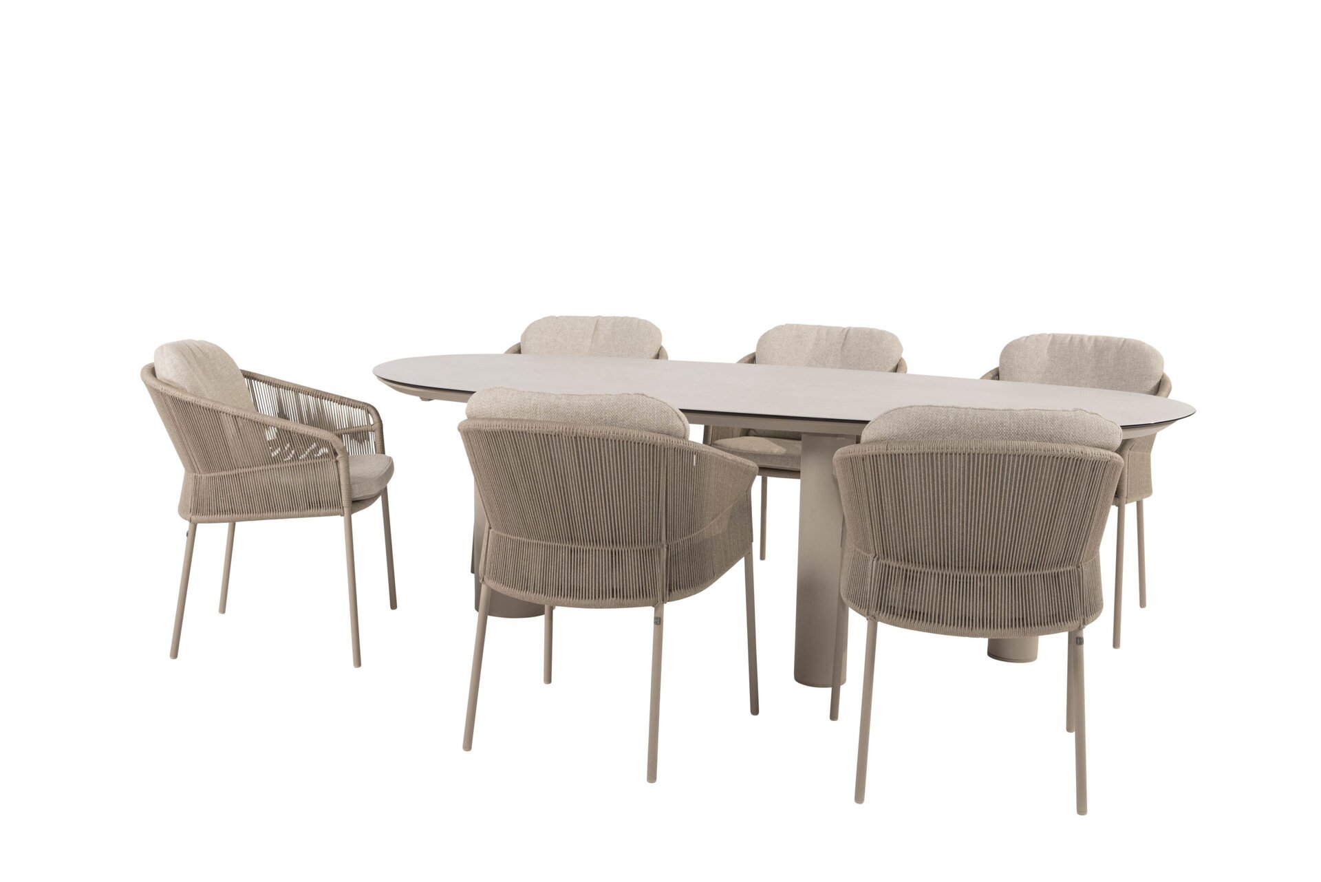 91722-91856-91857_ Florence dining set latte with Denia dining table Latte with Mango shape top ceramic print 240 x 110 cm 03.jpg