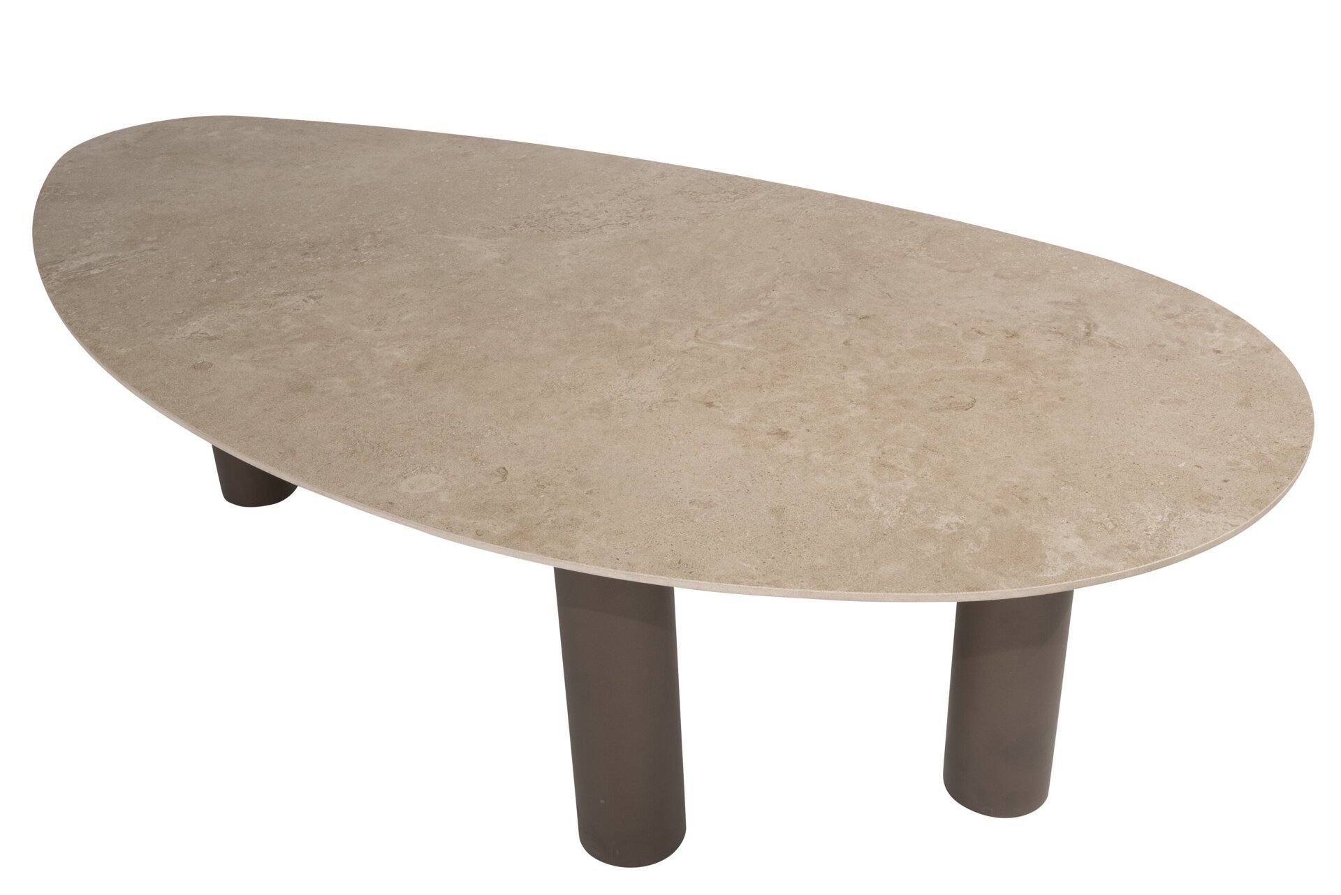 Arizona dining table pebble shape 240x130cm ceramic top detail 01.jpg