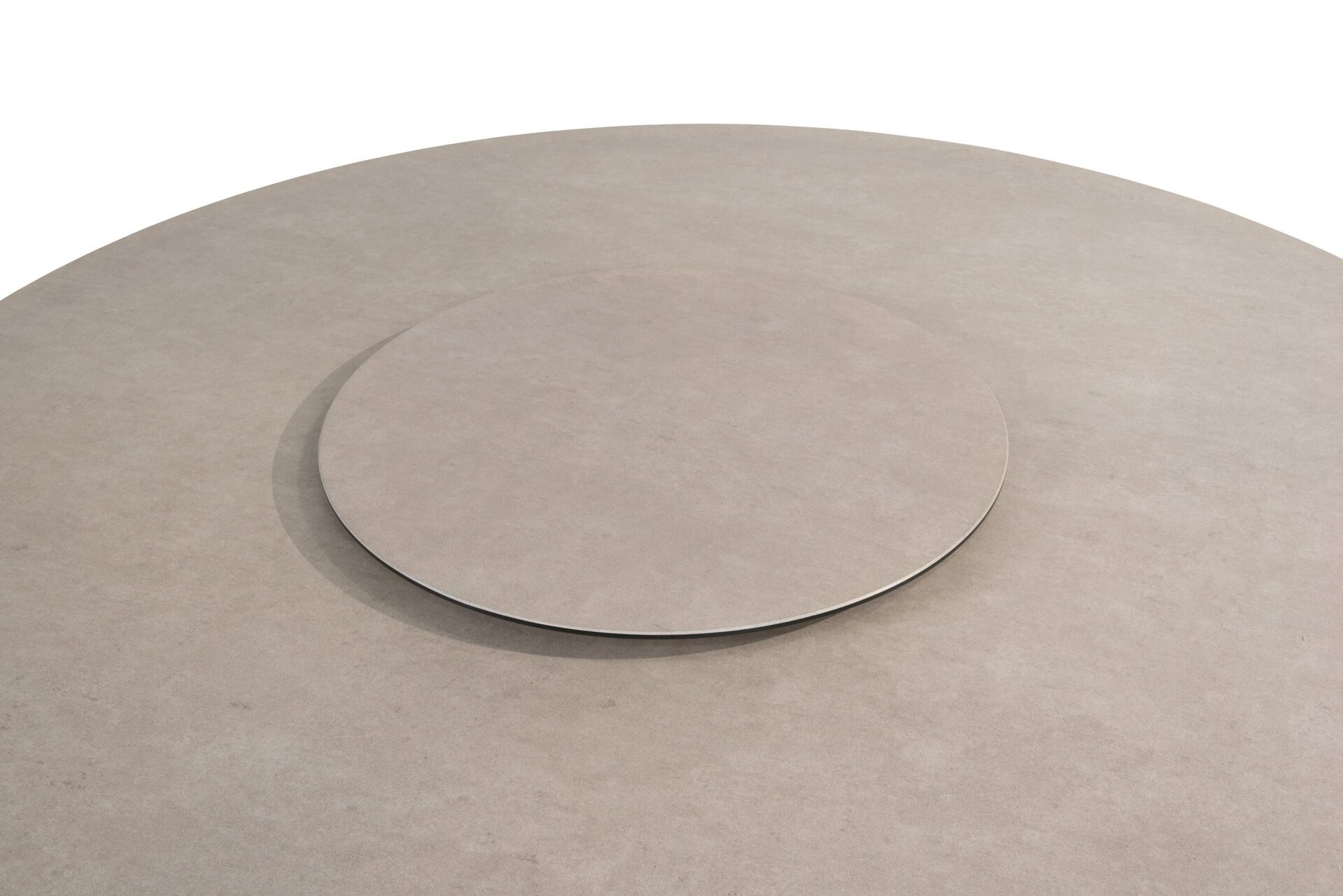 Donato low dining table 160cm Latte with ceramic print top and lazy susan detail 02.jpg