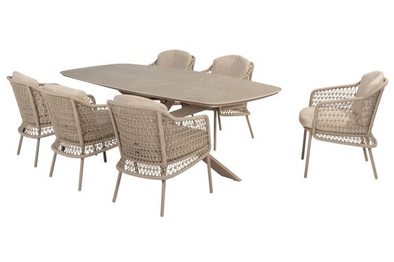 213935-91601-91602_ Puccini dining set with Prado barrel dining table 240x105cm Latte 01.jpg