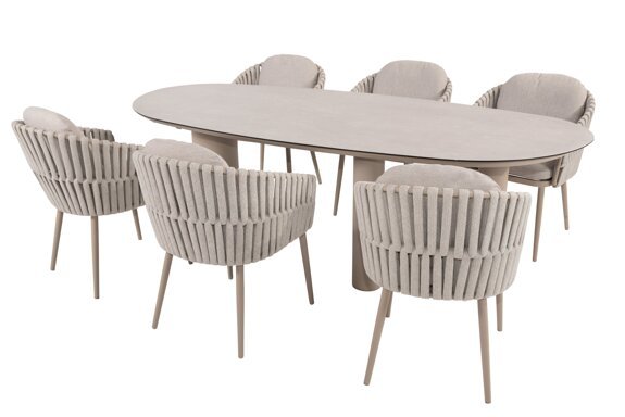 91515-91856-91857_ Eva dining set latte with Denia dining table Latte with Mango shape top ceramic print 240 x 110 cm 02.jpg