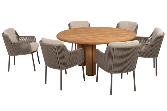214149-91655-91669_ Bernini dining set with Corsica dining table teak 160cm 01.jpg