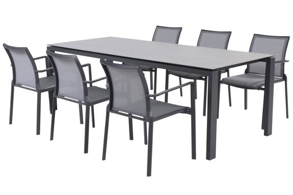 91288-91445_ Melbourne dining set anthracite with Lafite ceramic table 220x95cm 01.jpg